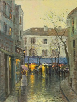kinkade Painting - Montmartre Thomas Kinkade